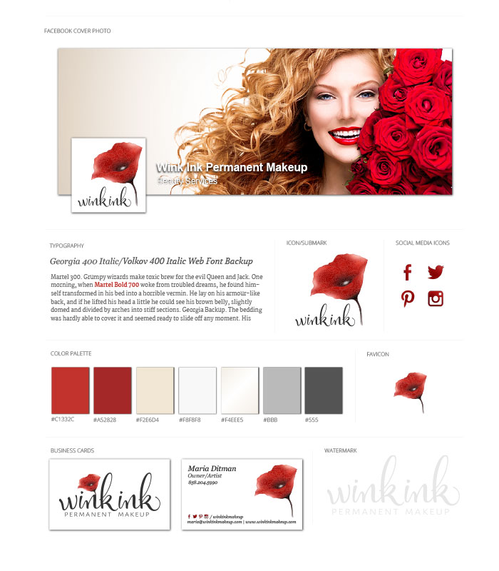 Wink Ink Permanent Makeup Brand Design