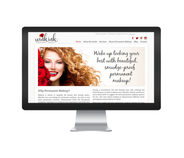 Wink Ink Permanent Makeup Branding & Web Design